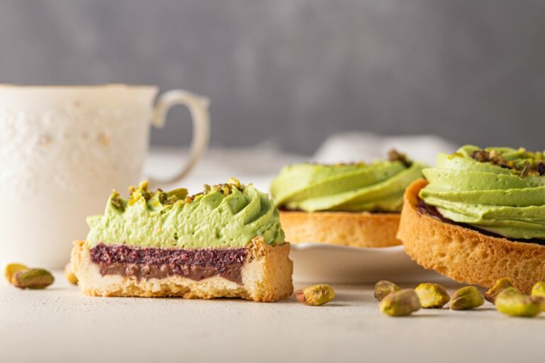 Pistachio dessert close-up